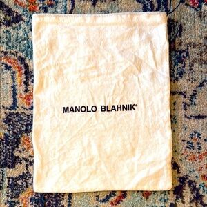 MANOLO BLAHNIK Cream Dust Bag